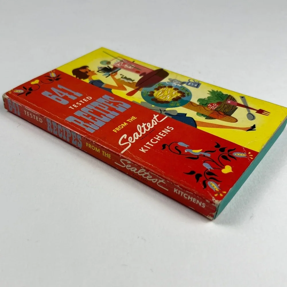 Sealtest 641 Tested Recipes Cookbook 1954 Red Yellow Vintage Mid Century Modern